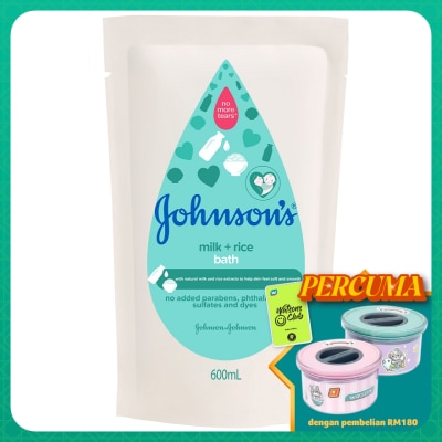 JOHNSON'S Baby Milk Bath Refill 600ml