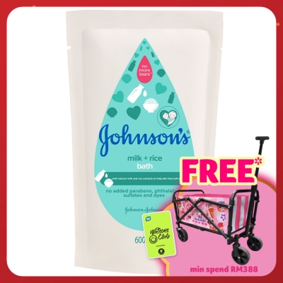 JOHNSON'S Baby Milk Bath Refill 600ml