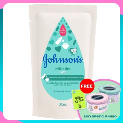 JOHNSON'S Baby Milk Bath Refill 600ml