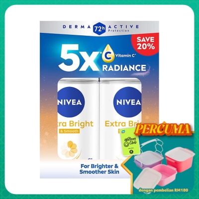 NIVEA - Deodorant Brightening & Smooth Roll On TWP 2x50ml