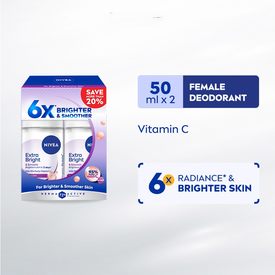 Deodorant Brightening & Smooth Roll On TWP 2x50ml image
