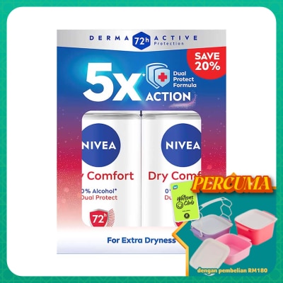 NIVEA - Deodorant Dry Roll On Twin Pack 2x50ml