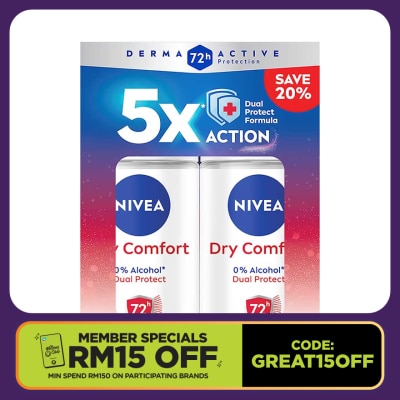 NIVEA Deodorant Dry Roll On Twin Pack 2x50ml
