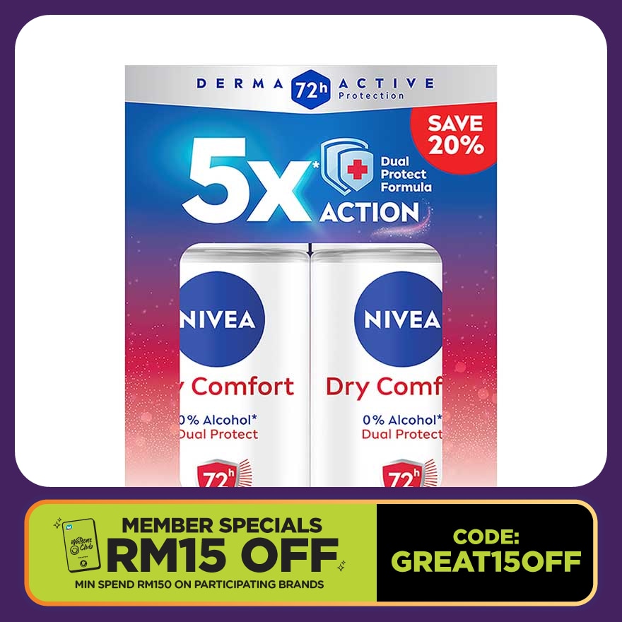 Deodorant Dry Roll On Twin Pack 2x50ml