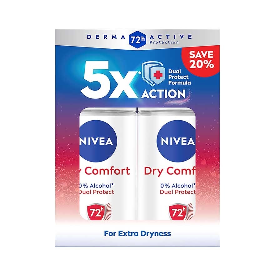 Deodorant Dry Roll On Twin Pack 2x50ml