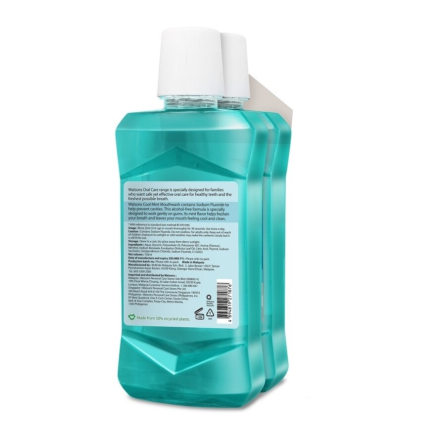 Cool Mint Mouthwash 750ml x 2