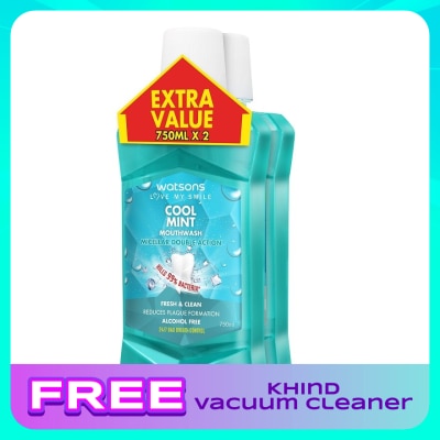 WATSONS Cool Mint Mouthwash 750ml x 2