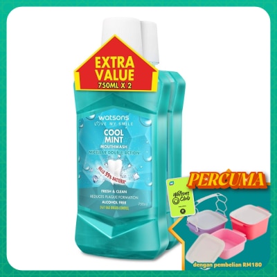WATSONS - Cool Mint Mouthwash 750ml x 2