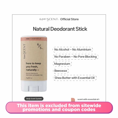 6 PERSCENT - Rose Natural Deodorant 15g image