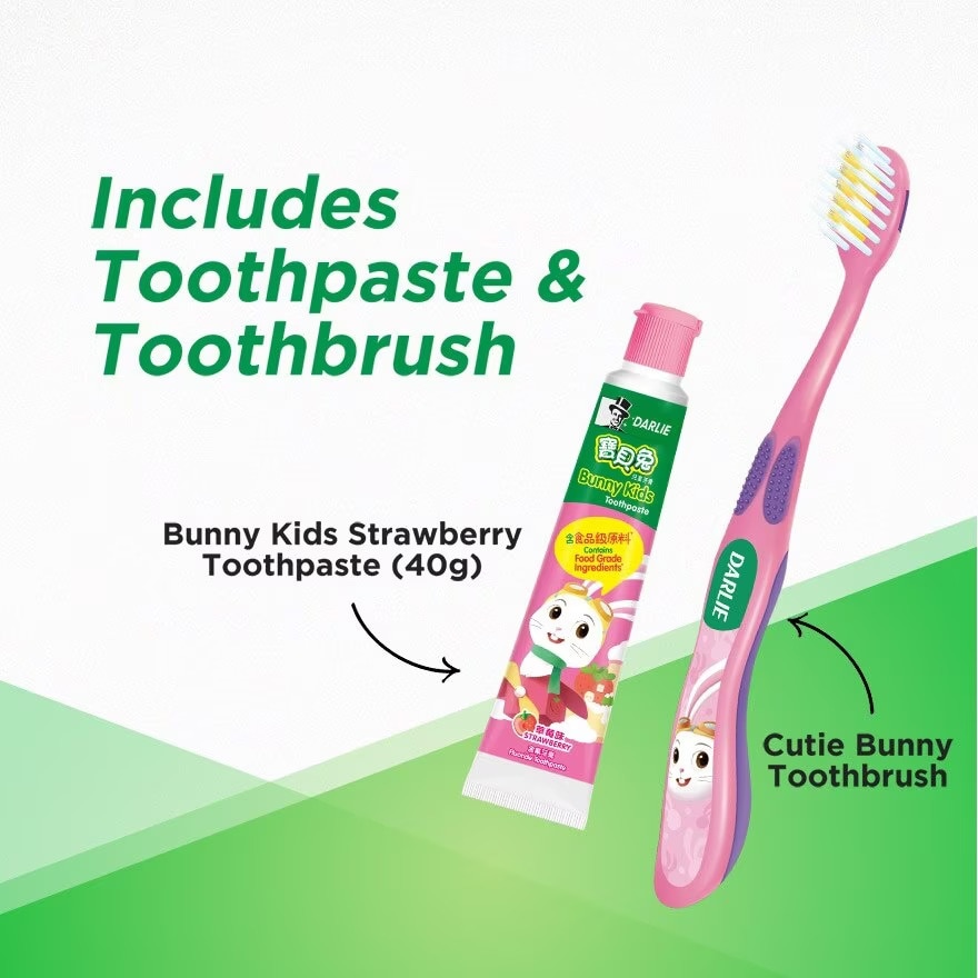 Bunny Kids Strawberry Dental Set 1's