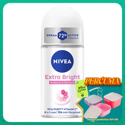 NIVEA - Deodorant  Extra Brightening Roll On 50ml
