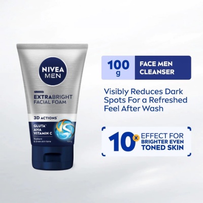 NIVEA FOR MEN - Men Face Extra Bright Foam 100g