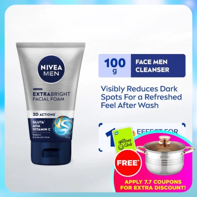 NIVEA FOR MEN - Men Face Extra Bright Foam 100g