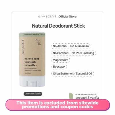 6 PERSCENT - Coconut & Vanilla Natural Deodorant 15g image