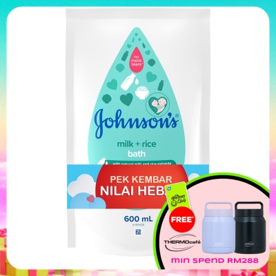 JOHNSON'S - Baby Bath Milk + Rice 2 x 600ml