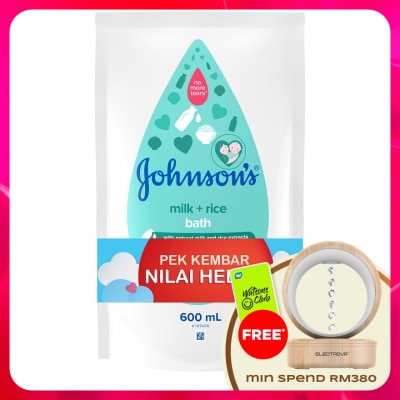 JOHNSON'S - Baby Bath Milk + Rice 2 x 600ml