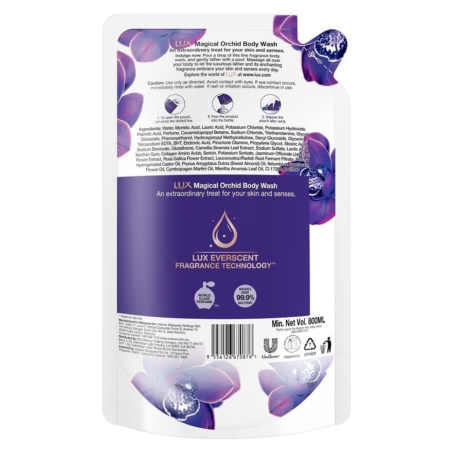 Magical Orchid Body Wash Refill 800ml