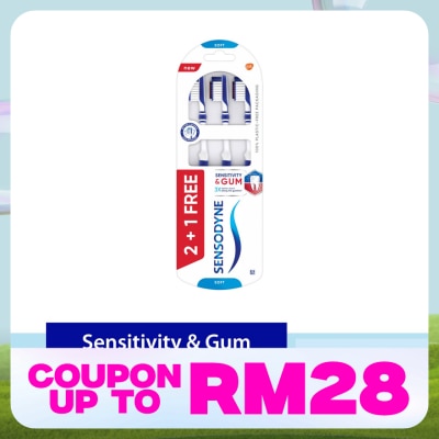 SENSODYNE Sensitive Teeth Sen & Gum Soft Toothbrush 3S