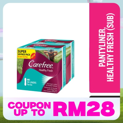 CAREFREE Healthy Fresh Scented Panty Liners 2x50's