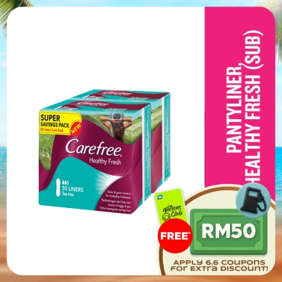 CAREFREE - Healthy Fresh Scented Panty Liners 2x50's