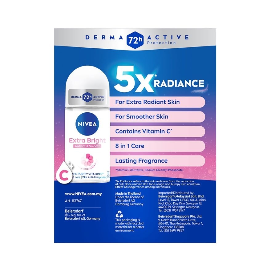 Deodorant  Extra Brightening Roll On TWP 2x50ml