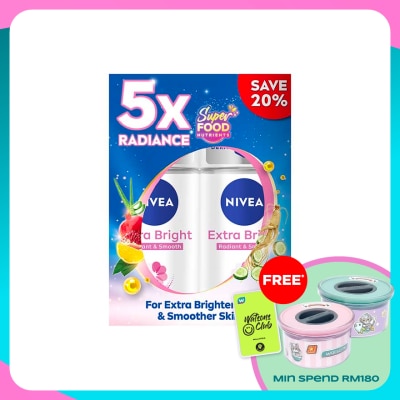 NIVEA Deodorant  Extra Brightening Roll On TWP 2x50ml
