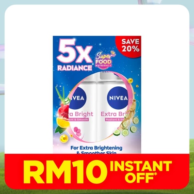 NIVEA Deodorant  Extra Brightening Roll On TWP 2x50ml