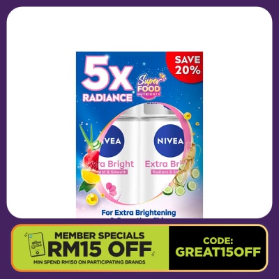 NIVEA Deodorant  Extra Brightening Roll On TWP 2x50ml