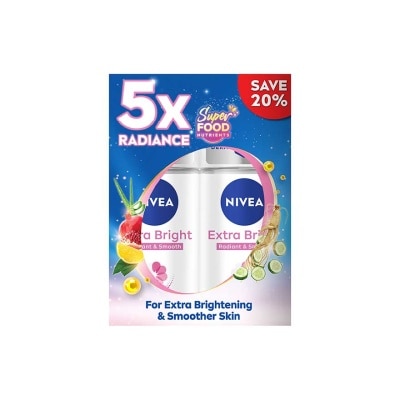 NIVEA Deodorant  Extra Brightening Roll On TWP 2x50ml