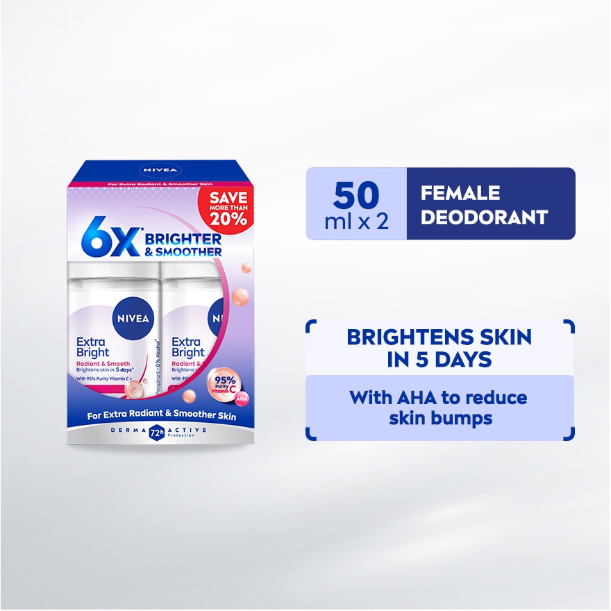 Deodorant Radiant & Smooth Roll On TWP 2x50ml image