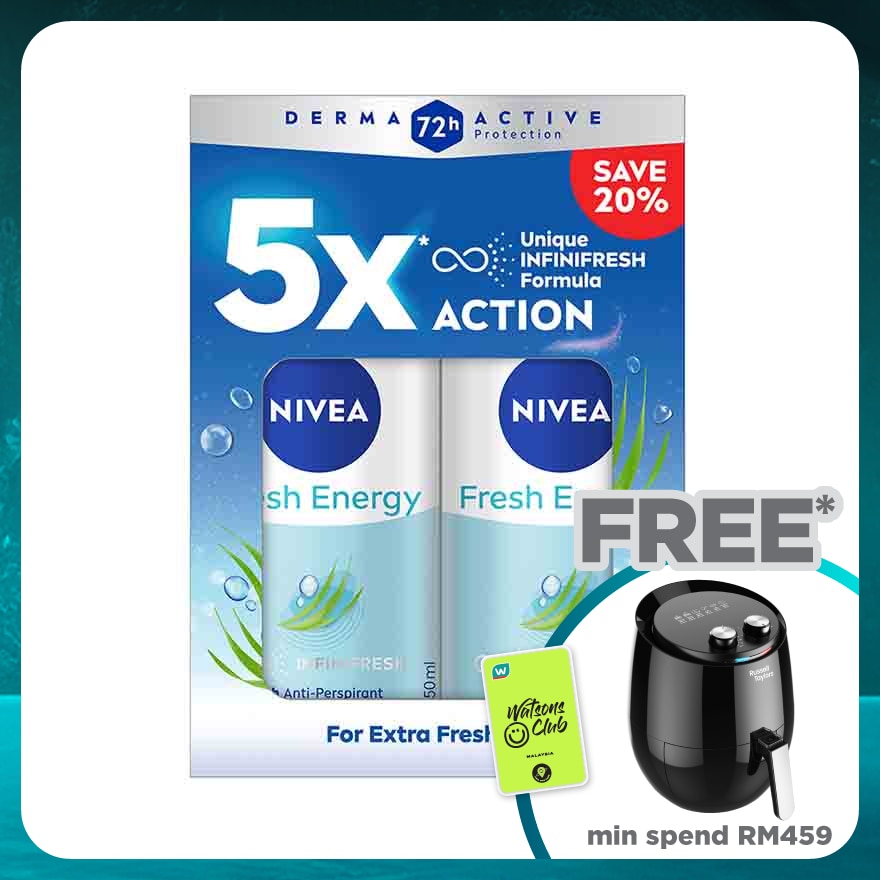 Deodorant Energy Fresh Roll On Twin Pack 2x50ml