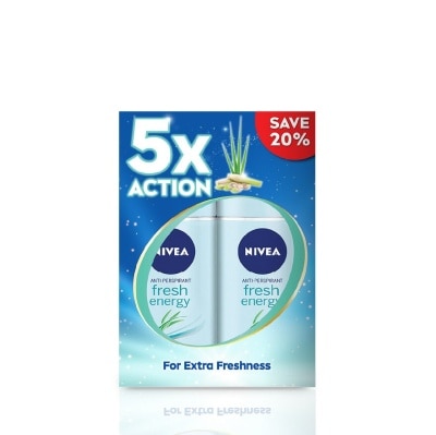 NIVEA Deodorant Energy Fresh Roll On Twin Pack 2x50ml