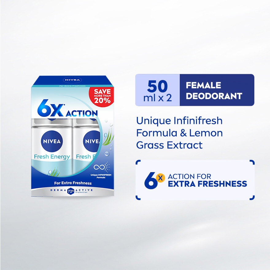 Deodorant Energy Fresh Roll On Twin Pack 2x50ml image