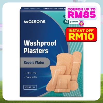 WATSONS Washproof Plaster Assorted 50s