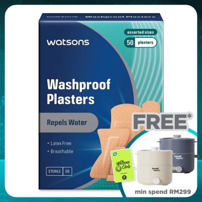 WATSONS Washproof Plaster Assorted 50s