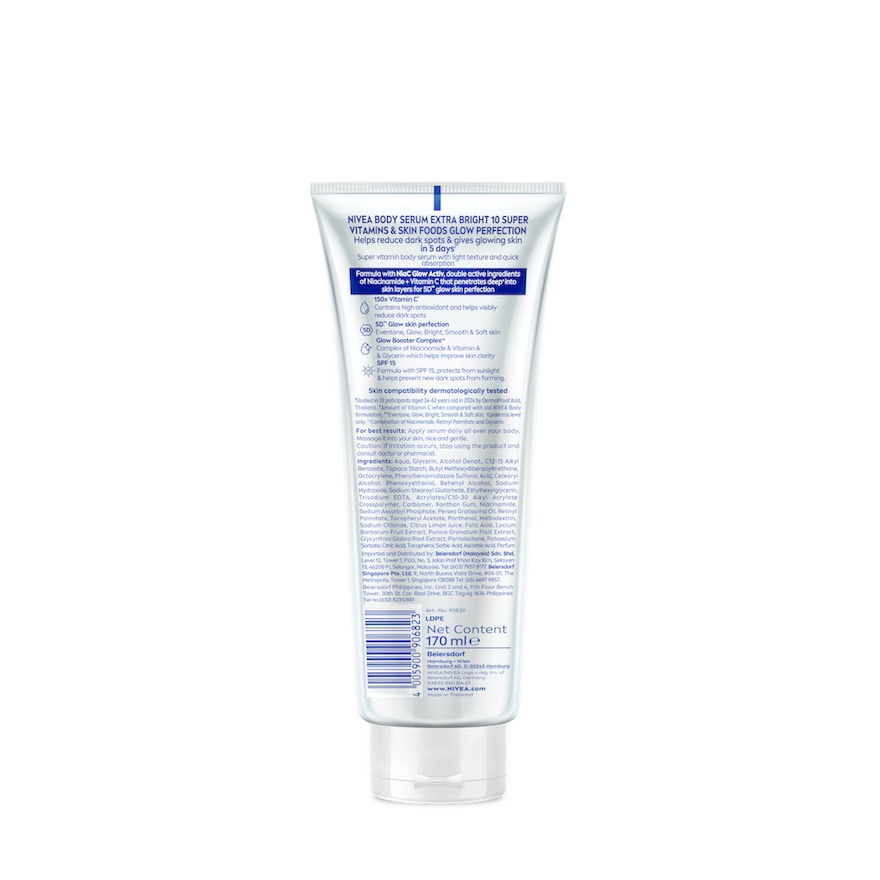 Extra Bright 10 Super Vitamins & Skin Foods Serum In Lotion 170ml image