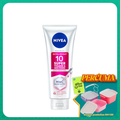 NIVEA - Extra Bright 10 Super Vitamins & Skin Foods Serum In Lotion 180ml