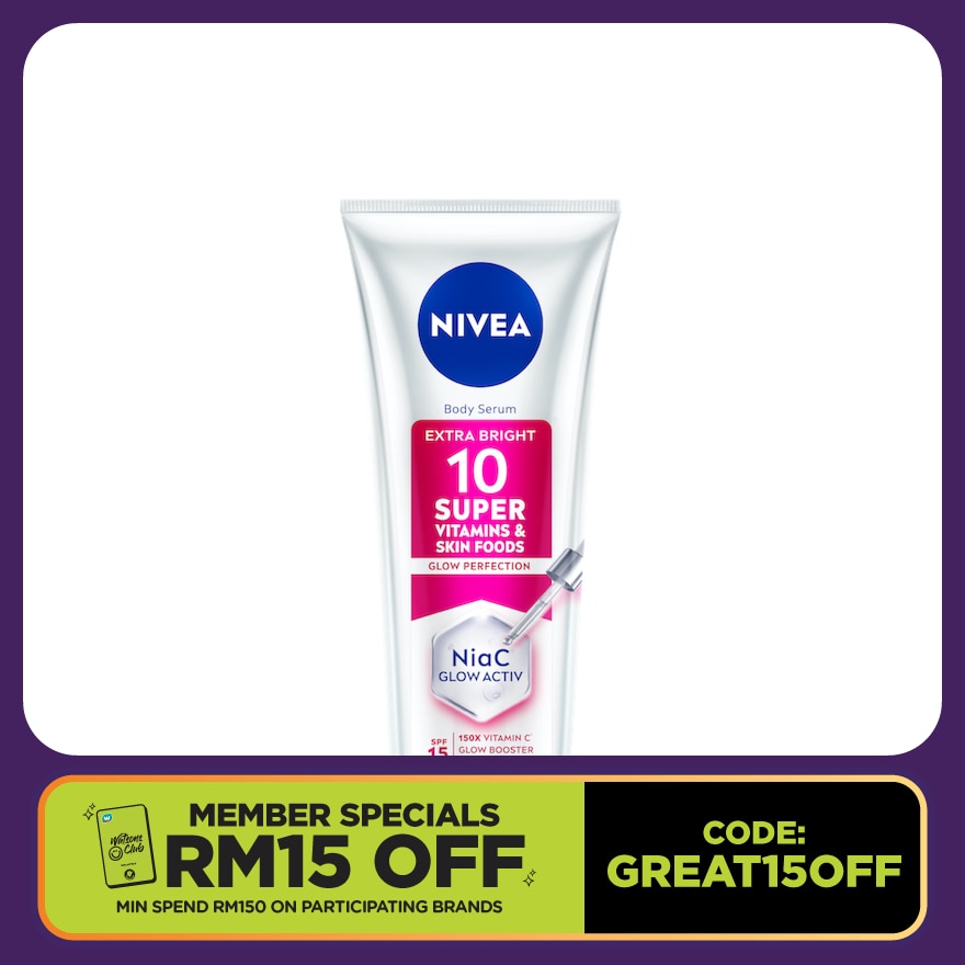 Extra Bright 10 Super Vitamins & Skin Foods Serum In Lotion 180ml