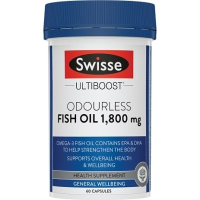 SWISSE Ultiboost Odourless Fish Oil 1800mg 60S