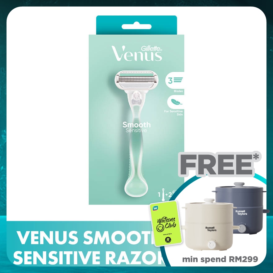 Venus Smooth Sensitive 1 Handle + 2 Blades