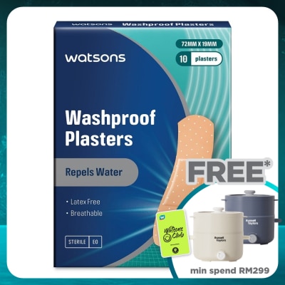 WATSONS Washproof Breathable Plasters 10's