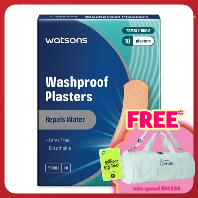 WATSONS Washproof Breathable Plasters 10's