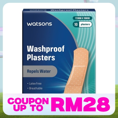 WATSONS Washproof Breathable Plasters 10's
