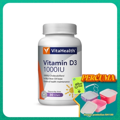VITAHEALTH - Vitamin D3 1000IU 30s