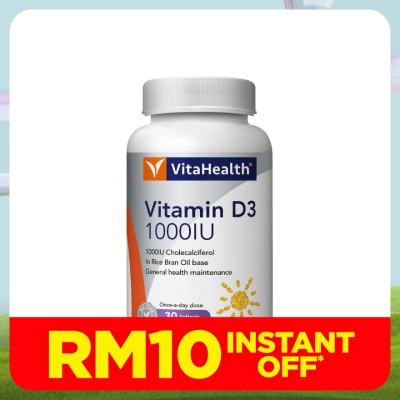VITAHEALTH Vitamin D3 1000IU 30s
