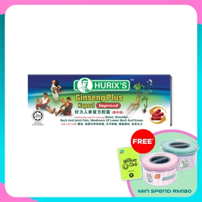 HURIX'S Ginseng Plus Kapsul Improved 6's