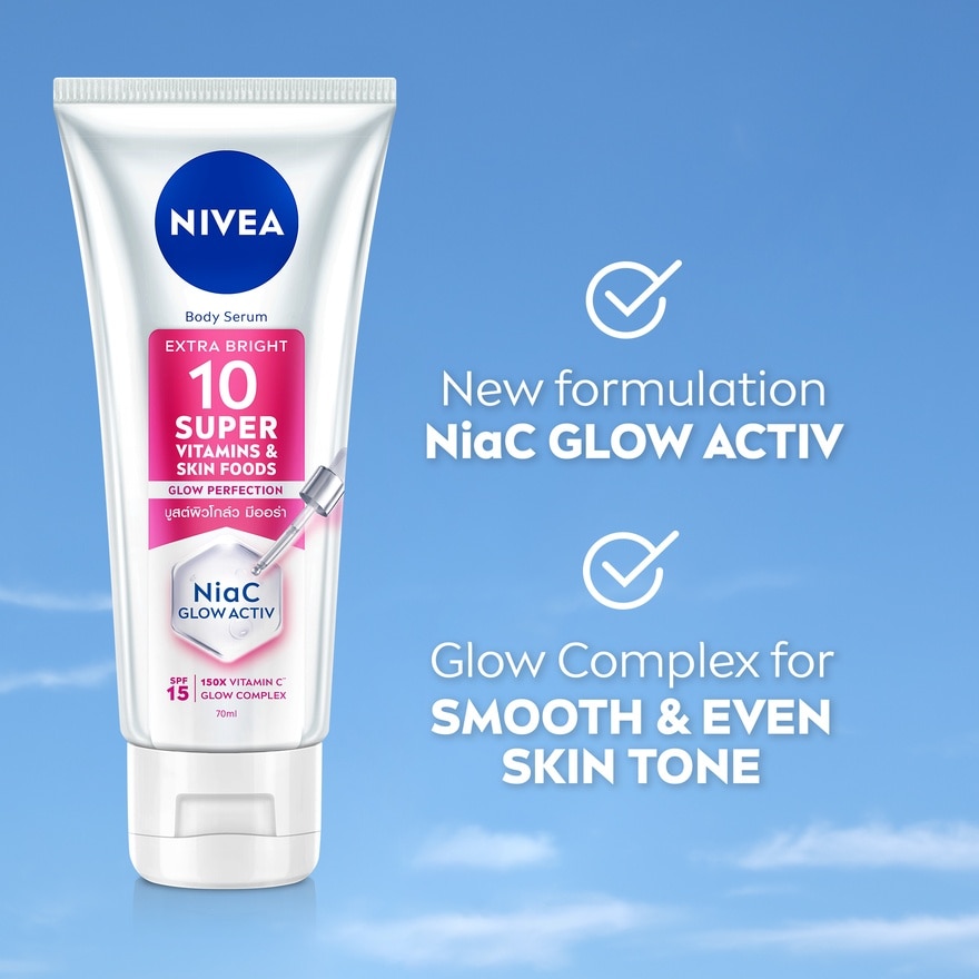 Extra Bright 10 Super Vitamins & Skin Foods Serum In Lotion 70ml