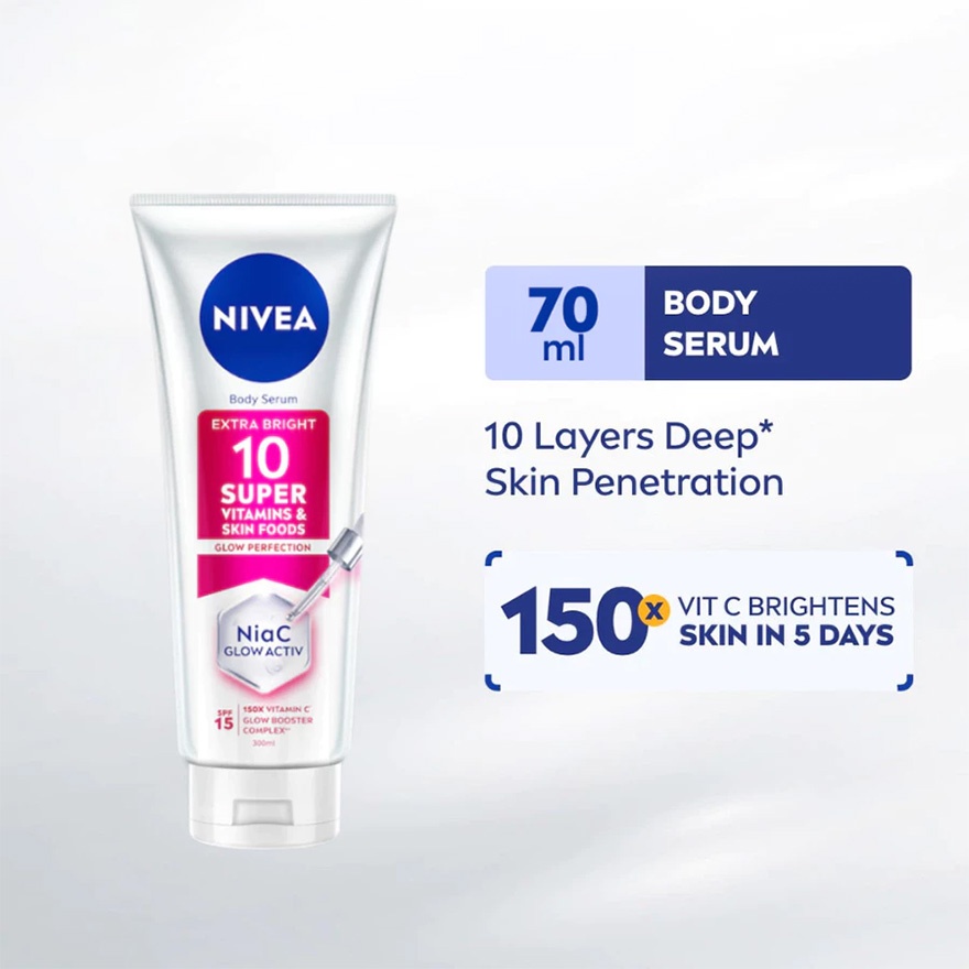 Extra Bright 10 Super Vitamins & Skin Foods Serum In Lotion 70ml