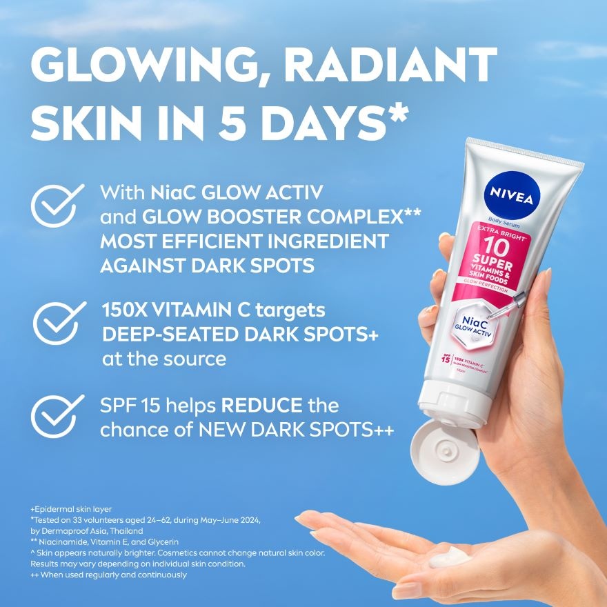 Extra Bright 10 Super Vitamins & Skin Foods Serum In Lotion 300ml