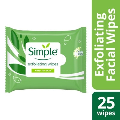 SIMPLE Kind to Skin Exfoliating Facial Wipes 25's